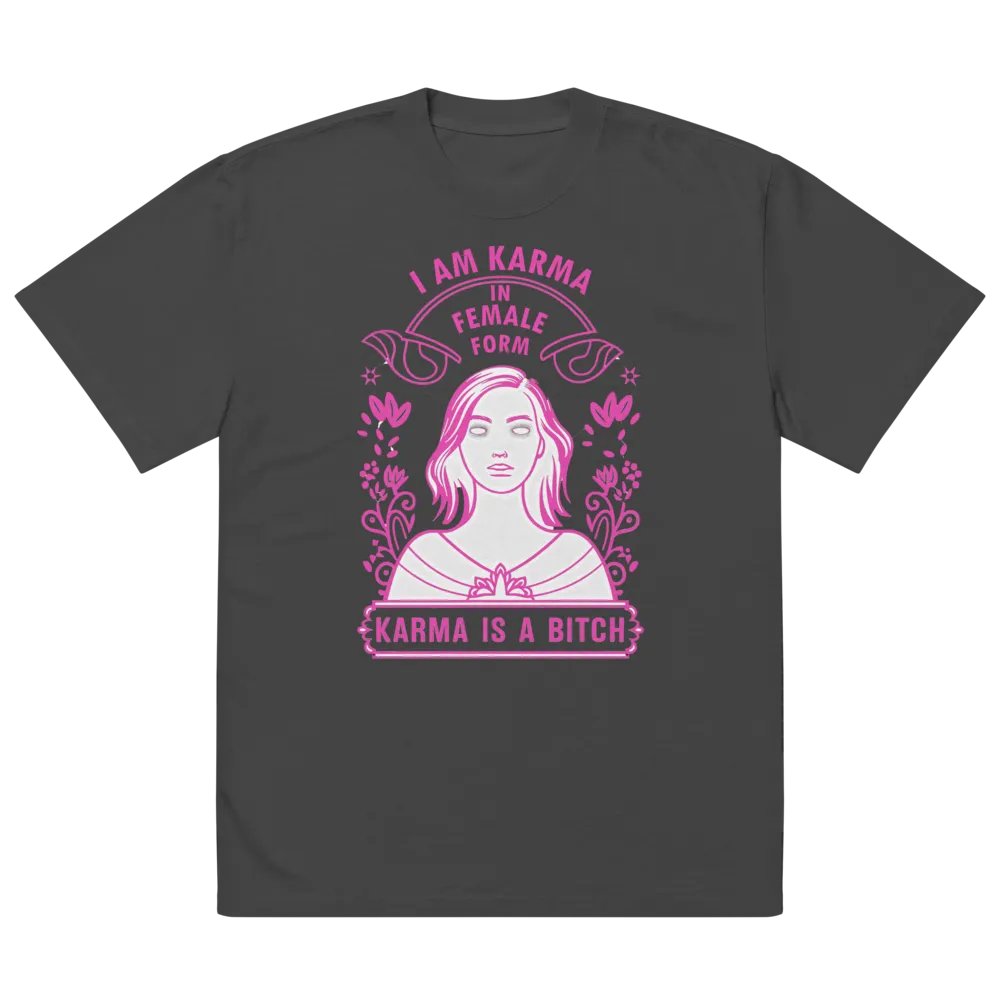 Karma-Inspired Oversized Faded T-Shirt product image (5)