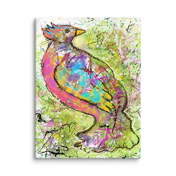 Ruby Breasted Opalite Bird Art Canvas product image (2)