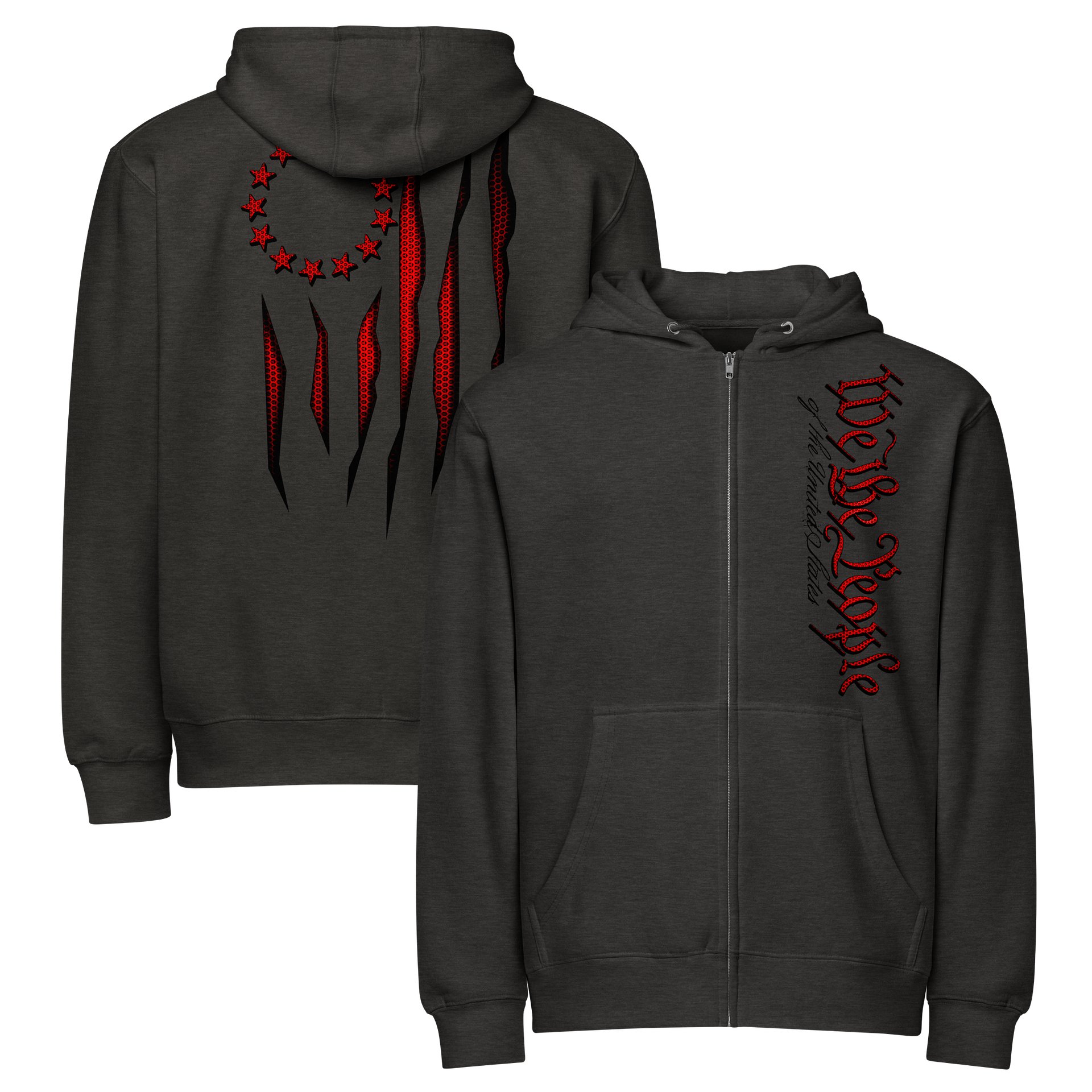 Red Carbon Onyx Zip Hoodie product image (1)