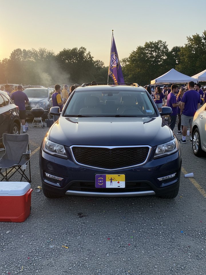 North Carolina Revenge Flag License Plate-Purple and Gold Edition product image (2)
