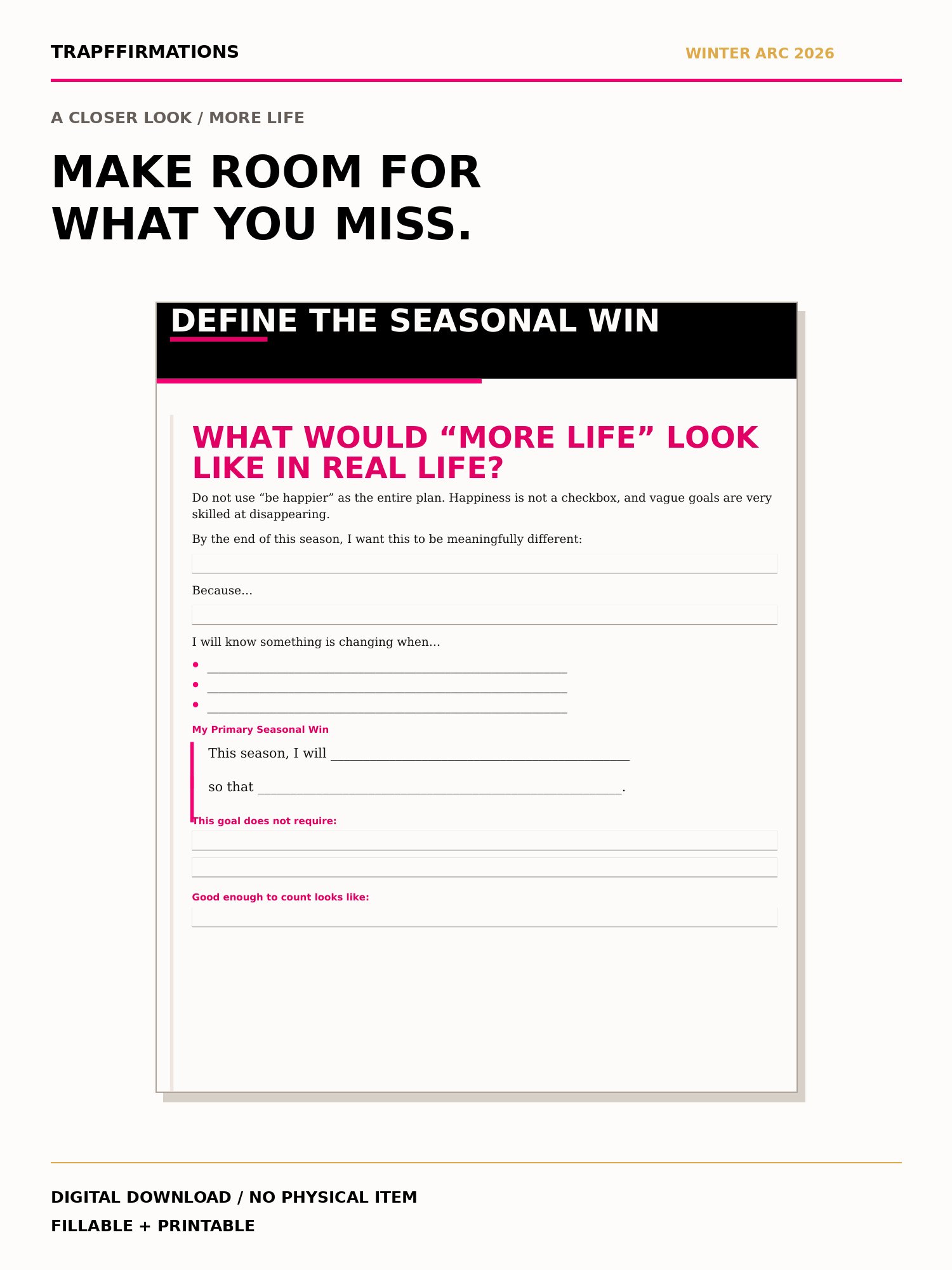 MORE LIFE | Winter Arc 2026 Arc Pack product image (4)