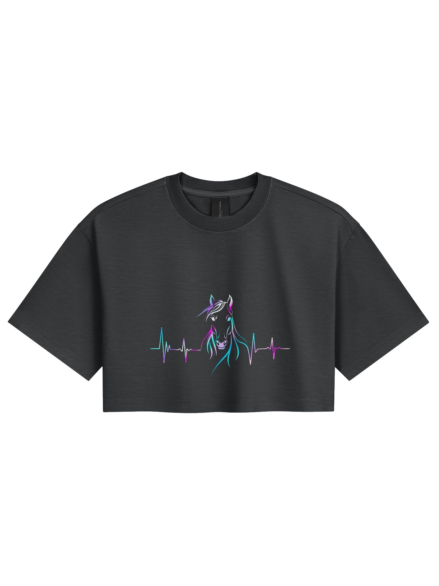 Farm n' Fancy Horse Heartbeat | Horse Crop Tee product image (1)