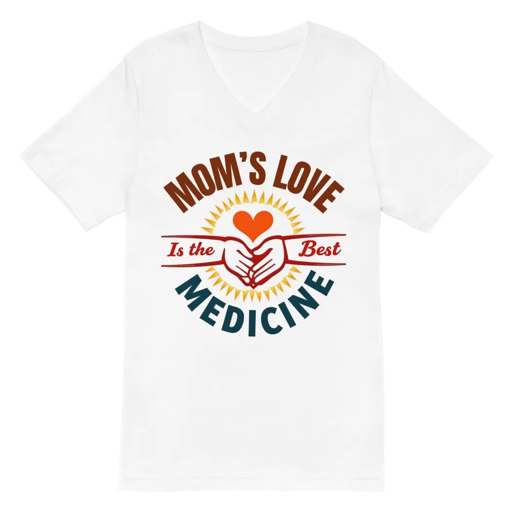 MOM'S LOVE Is the Best MEDICINE V-Neck Tee product image (6)