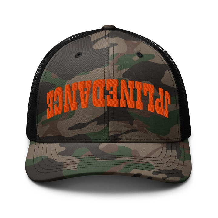 JPLinedance Upside Down Embroidered Camo Hat product image (1)
