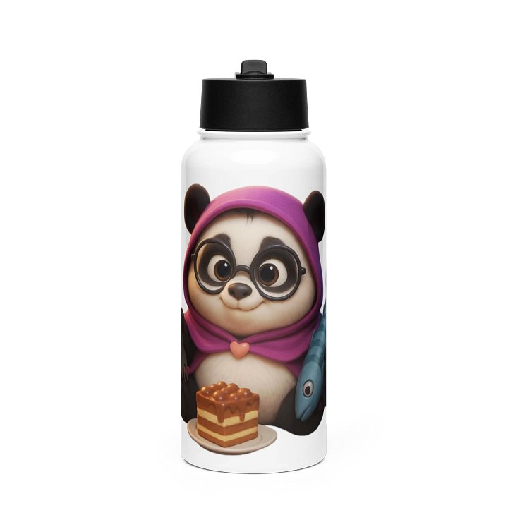 Yummy Panda - Stainless Steel Water Bottle with a Straw Lid product image (1)