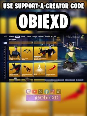 The Dark Knight of the Future arrives in Fortnite! Batman Beyond and The Batman are vengeance and the night! Use #supportacreator code OBIEXD on the Epic Games Store or in the Item Shop when you purchase V-Bucks or Items! Thank you for the support! #fortnite #epicpartner #batman #joker