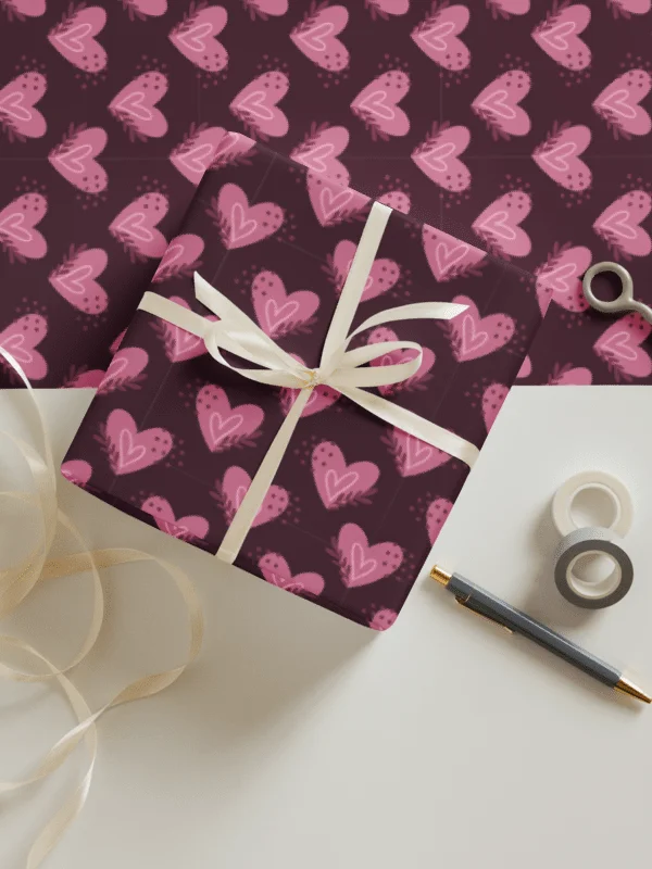 Valentine Love Wrapping Paper Set of 3 product image (3)