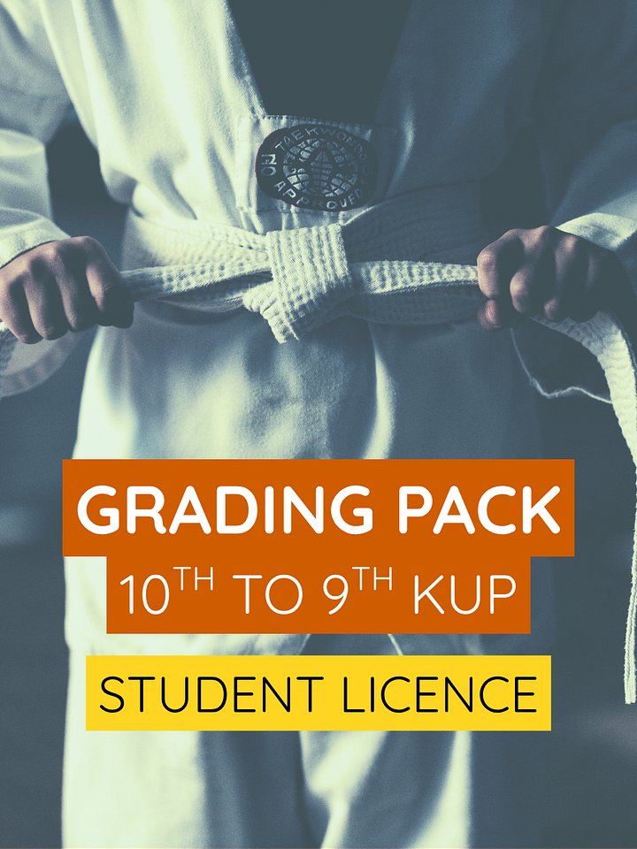 10th to 9th Kup Grading Pack (Student Licence) product image (1)