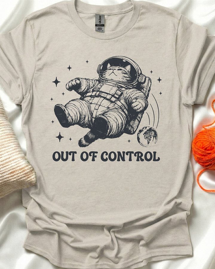 Vintage Space Cat T-Shirt product image (4)