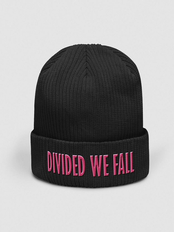 Divided We Fall - Pink - Beechfield Organic Ribbed Beanie product image (1)