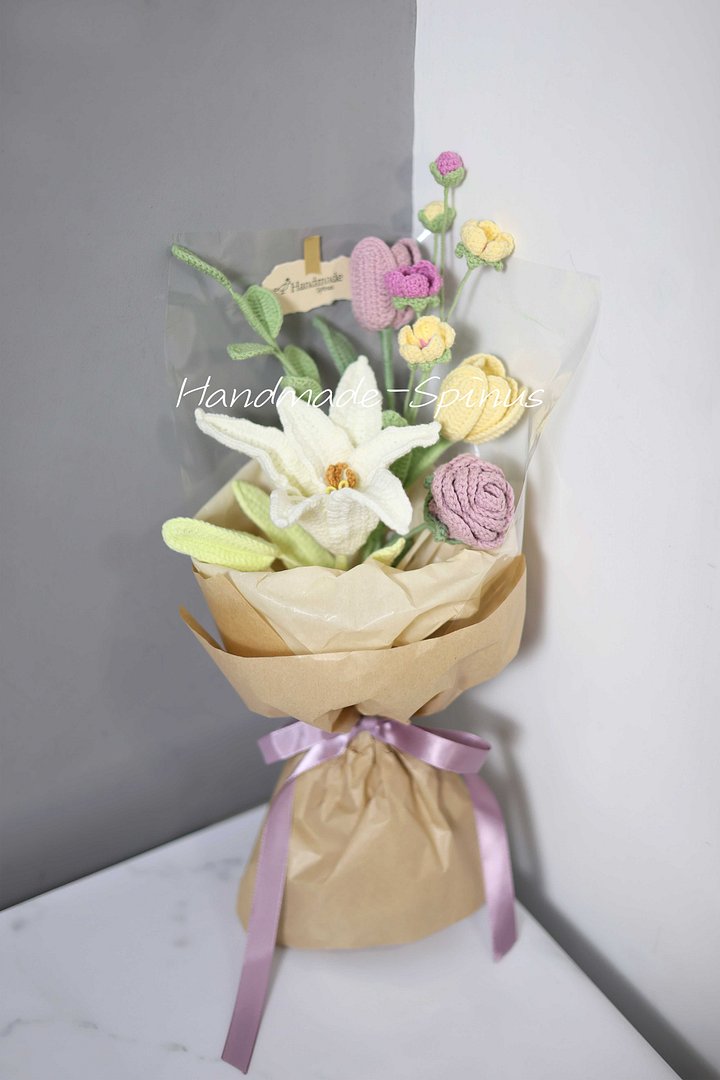 Spring Flower Dance Crochet Knit Bouquet product image (2)