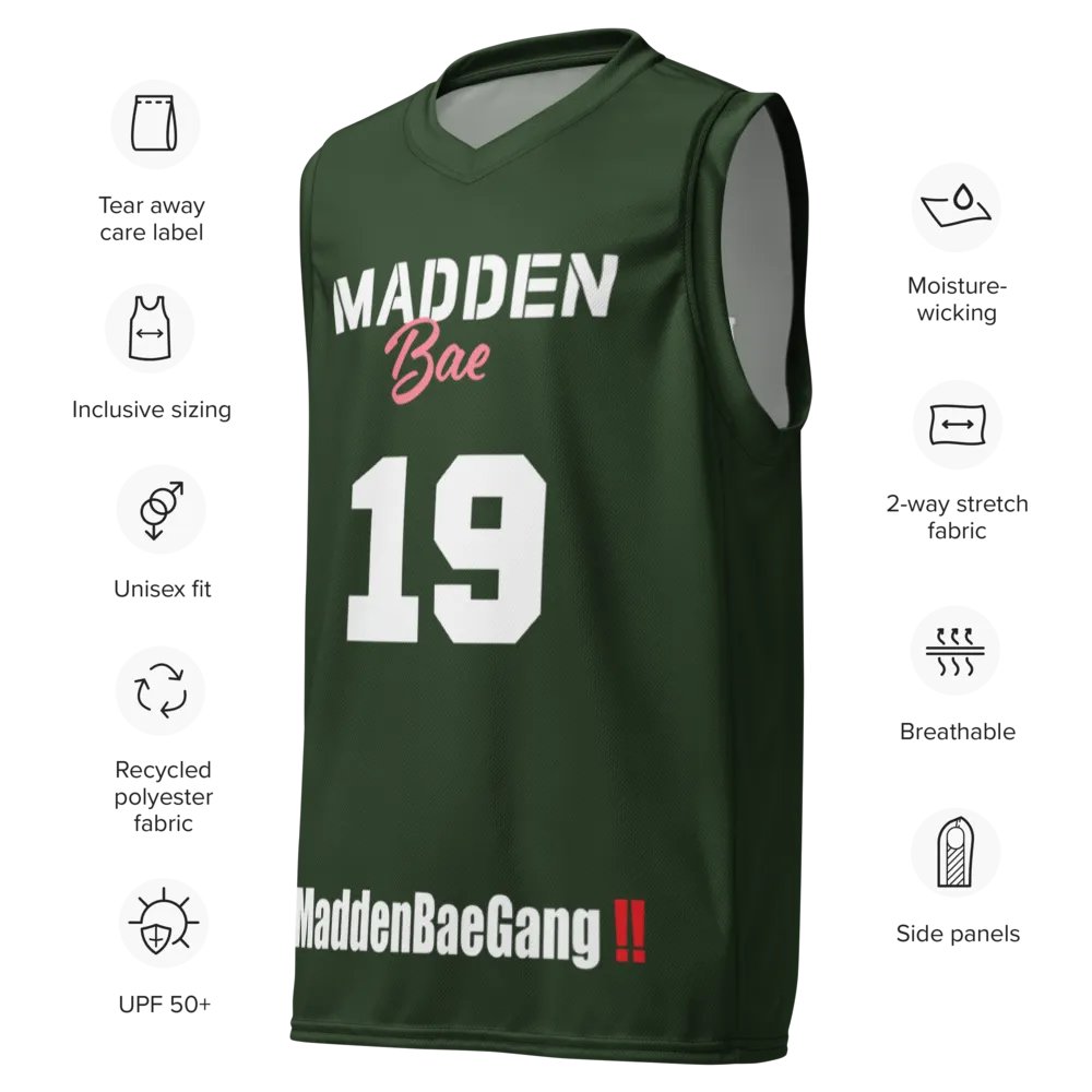 Madden Bae Jersey 👨‍🎨 (Green + White Logo) product image (8)