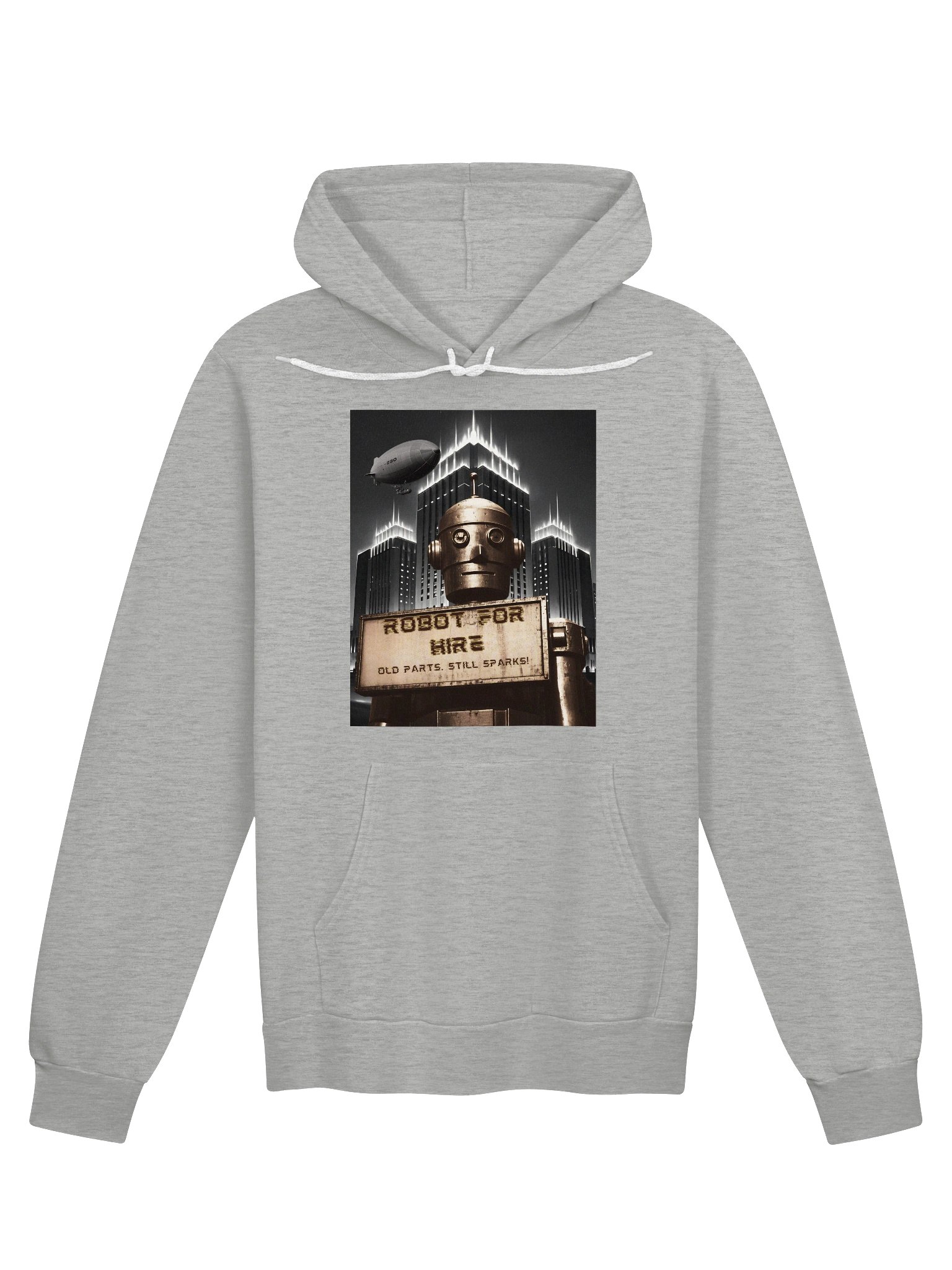 Robot For Hire - Art Deco Hoodie - Vintage Sci-Fi Style product image (7)