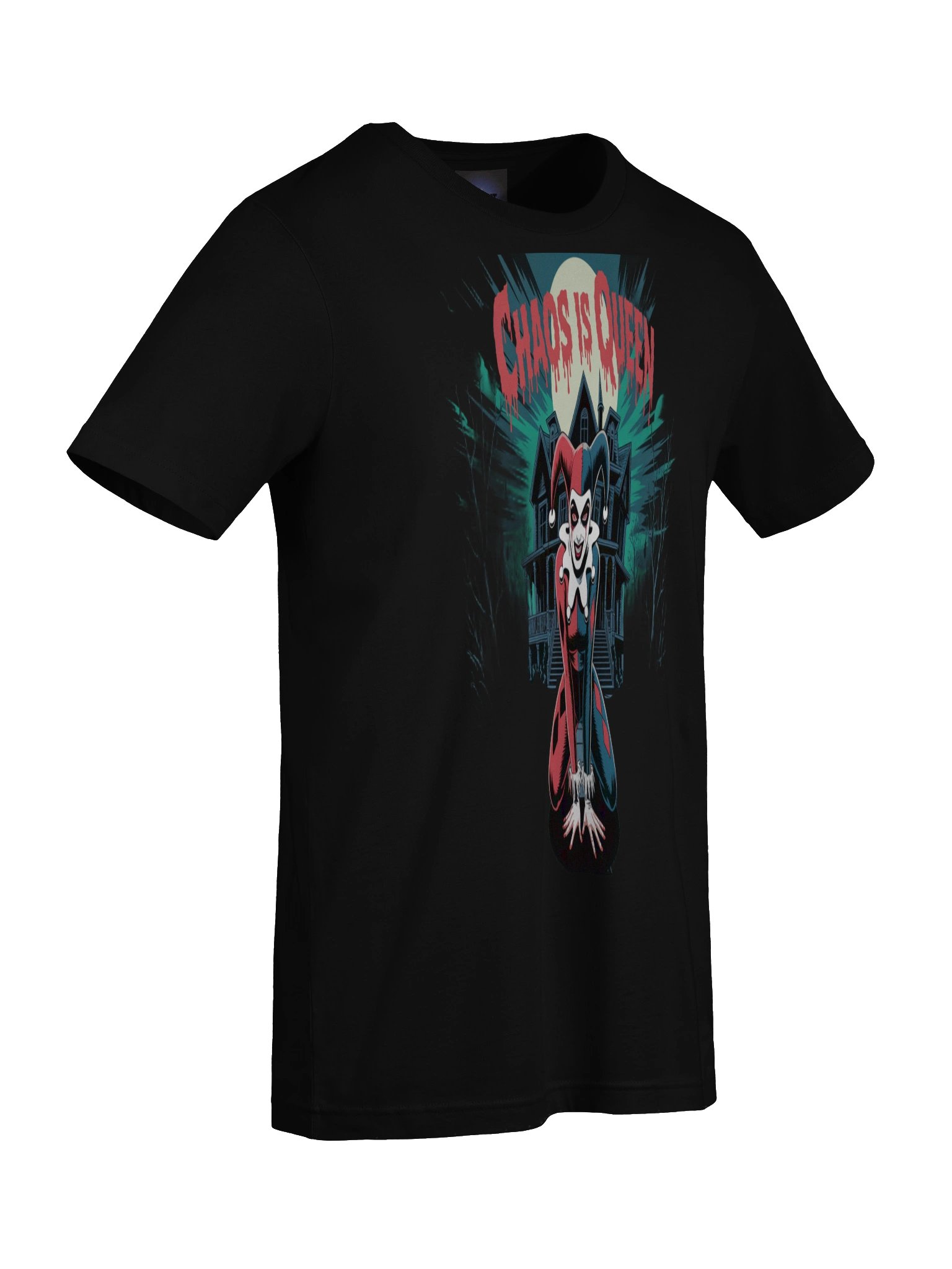 Chaos Queen: Harley Quinn's Midnight Haunt Graphic Tee product image (9)