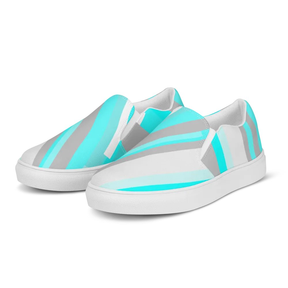 Pastel Wave Women's Slip-on Deck Shoes product image (2)