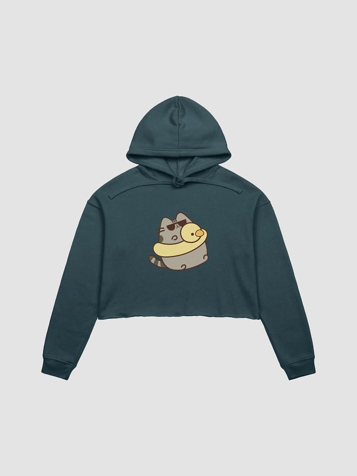 Cool Meme Cat Confidence Crop Hoodie product image (5)