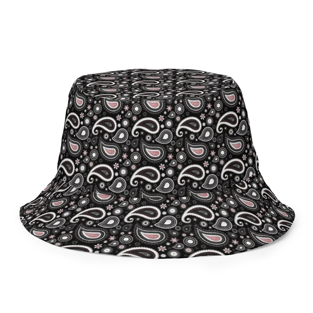 Black Paisley Dreams Reversible Bucket Hat product image (1)