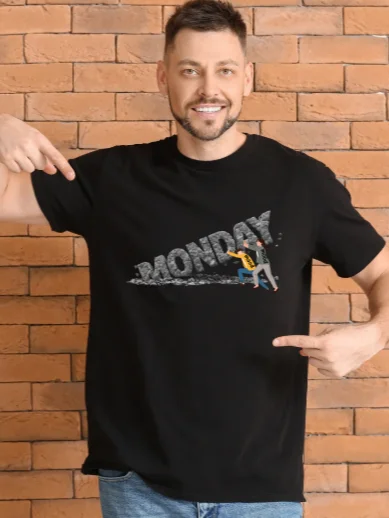 Monday Mood hard mode funny unisex Graphic T-Shirt product image (2)