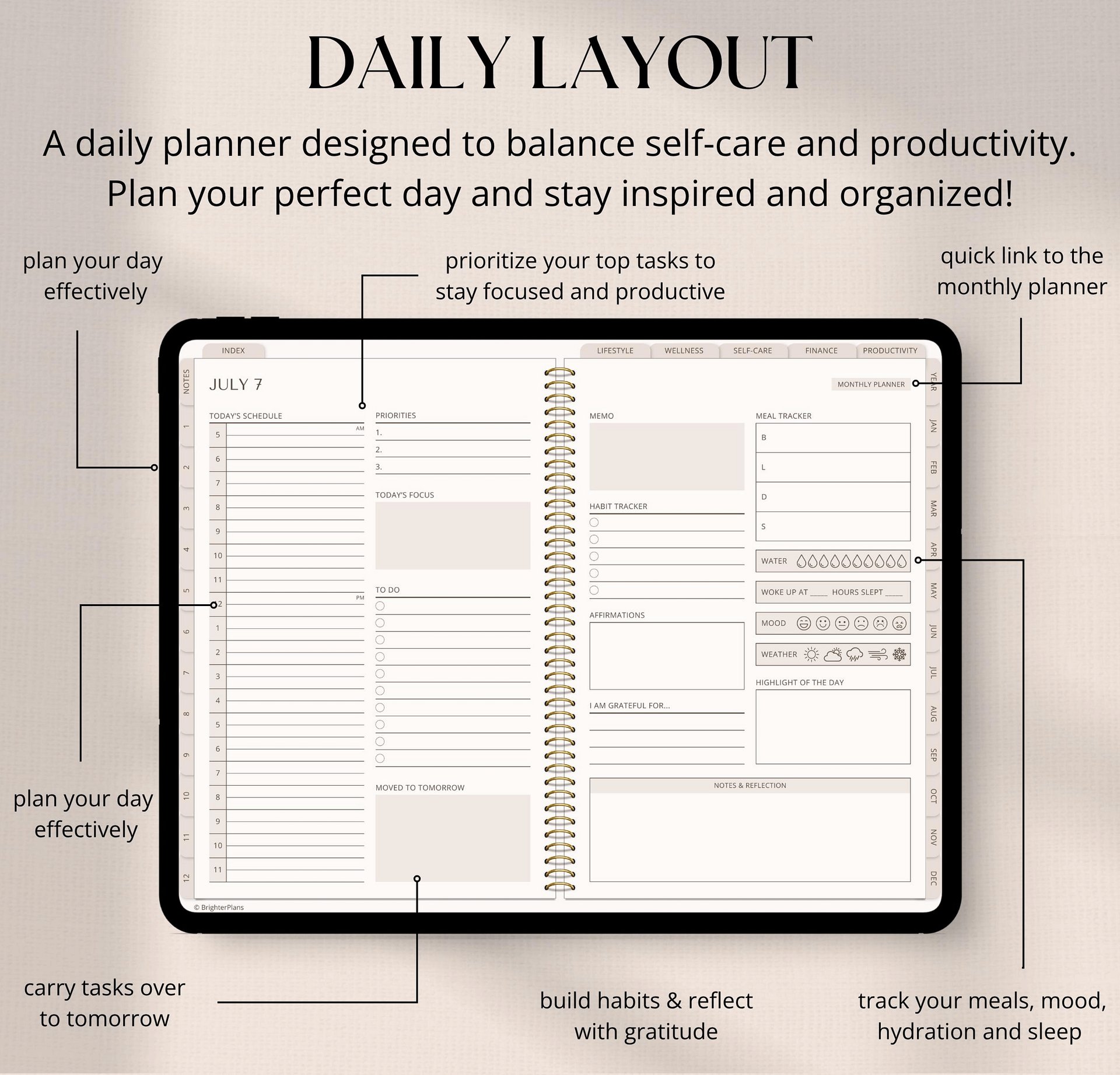Digital Planner Undated, iPad & Android Planner product image (2)