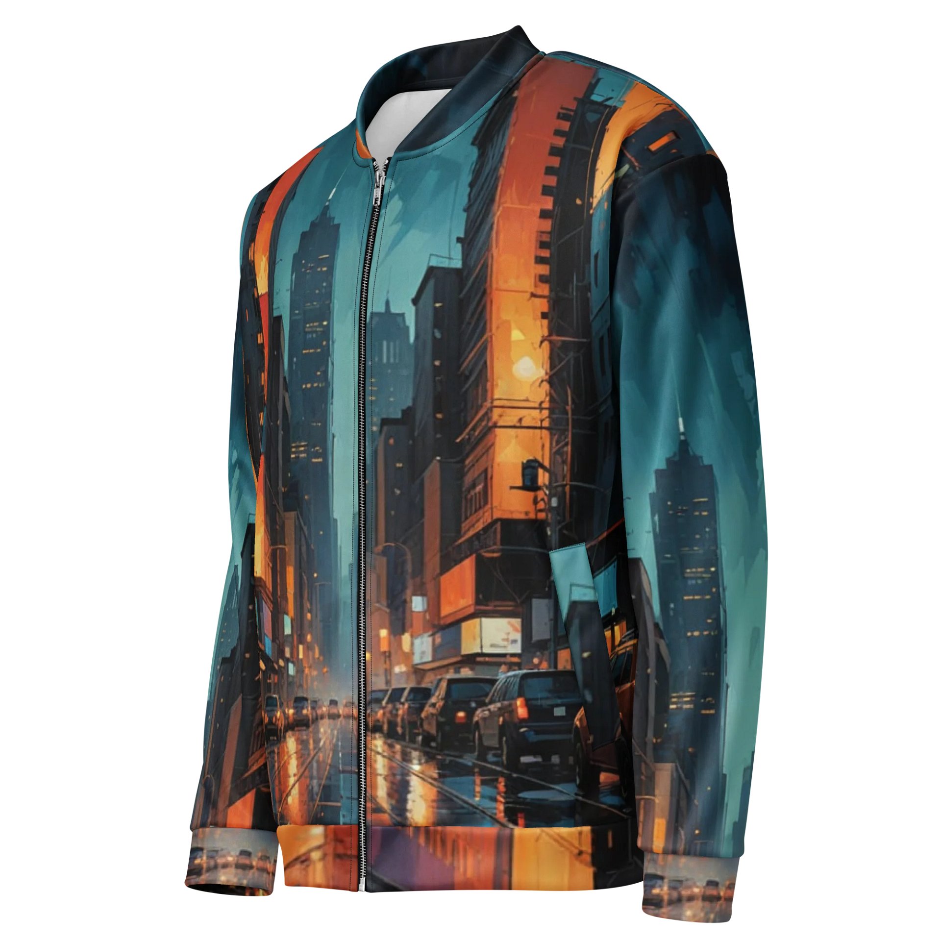 Abstract City 2 Bomber Jacket product image (3)