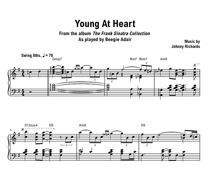 Beegie Adair - Young At Heart - Sheet music (PDF) product image (1)