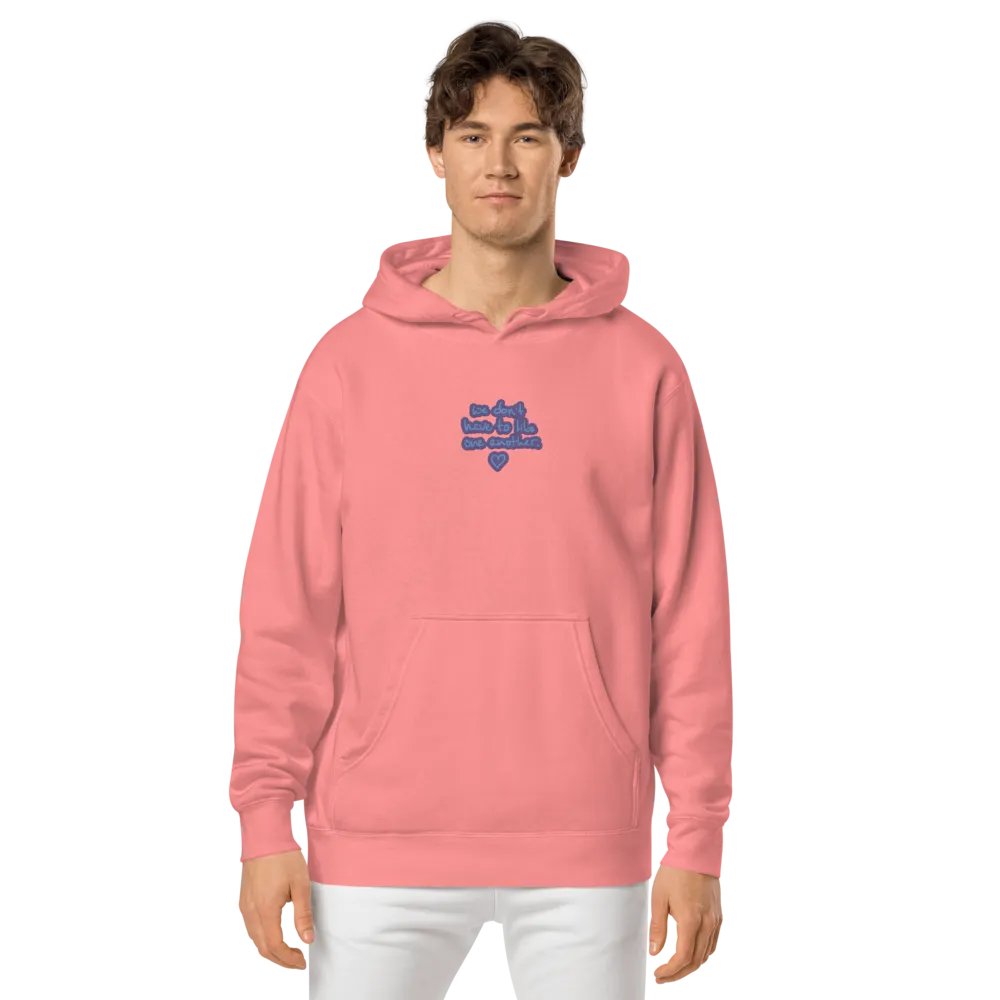 ONE ANOTHER (violet) embroidered pigment hoodie product image (3)