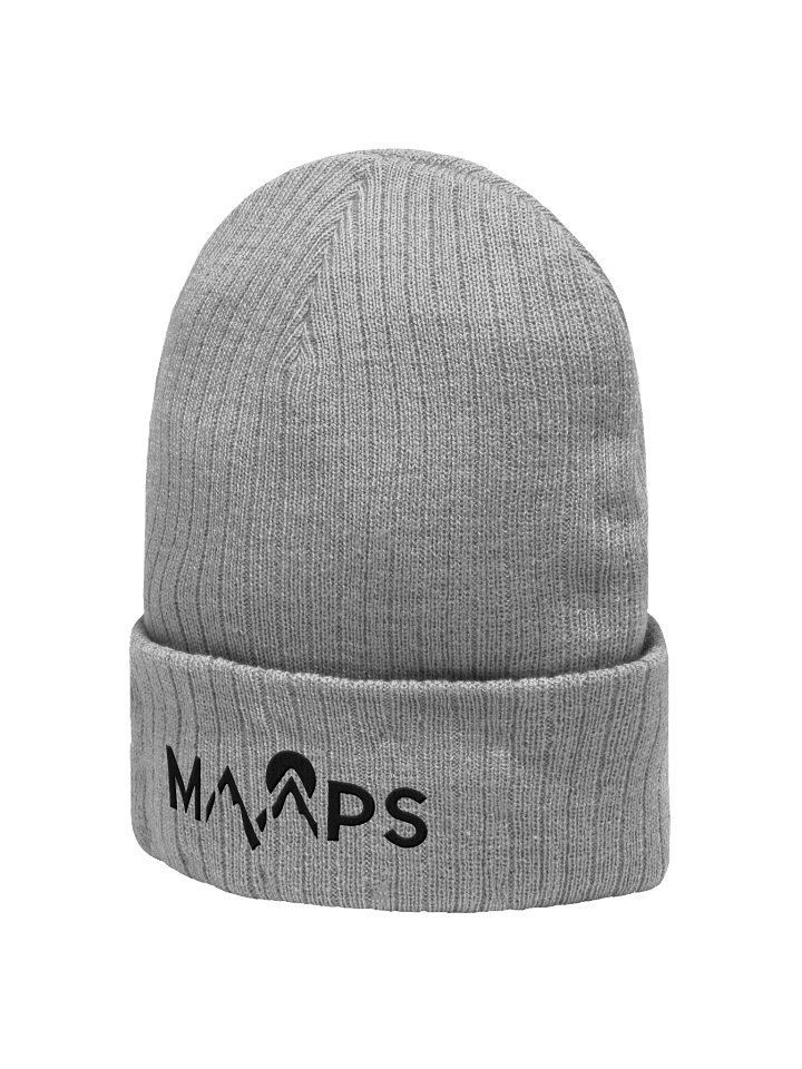 Ribbed MAAPS Beanie - Black Logo product image (20)