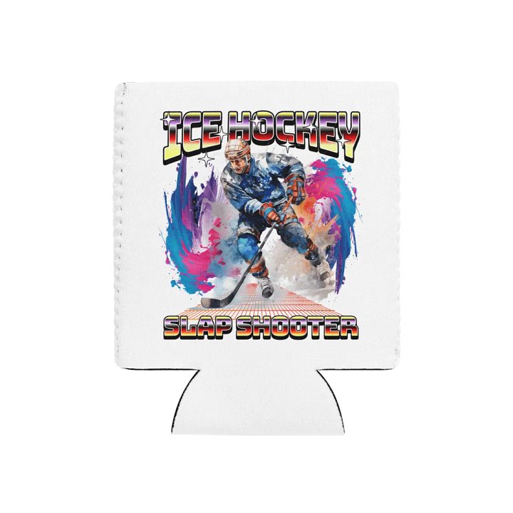 Ice Hockey Slap Shooter Can Cooler product image (1)