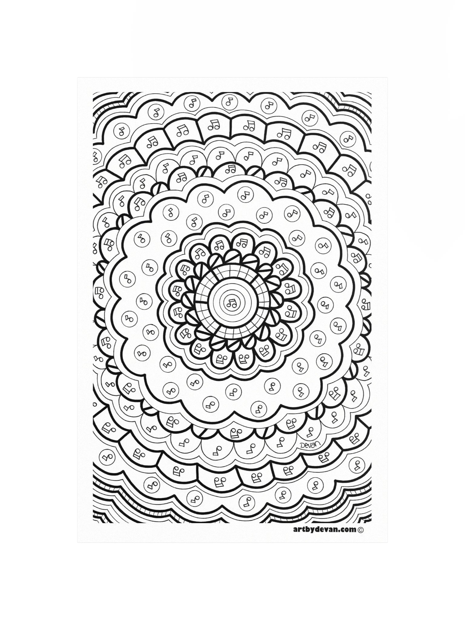 Color Your Own Art: Music Mandala product image (4)