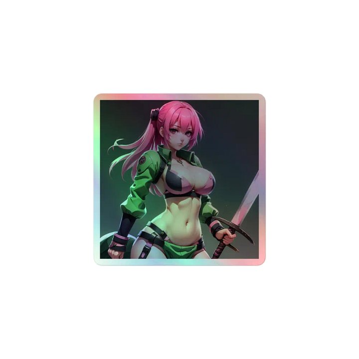 Futuristic Warrior Holographic Sticker Set product image (1)