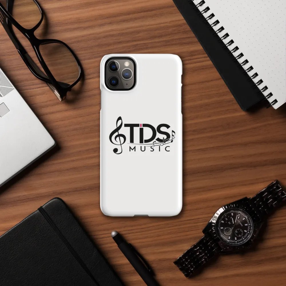 TDS Music Matte White iPhone Snap Case with Music Notes Design product image (1)