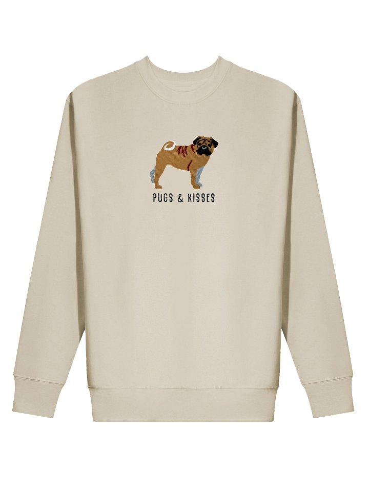 Pugs and Kisses Sweatshirt (Embroidered) of a Pug(Fawn) product image (72)