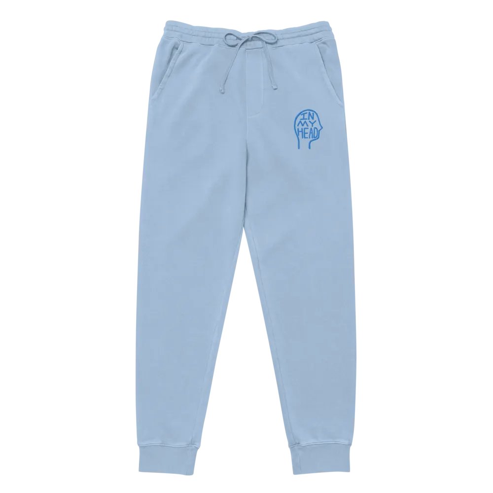 In My Head (aqua thread) pigment dyed sweatpants product image (3)
