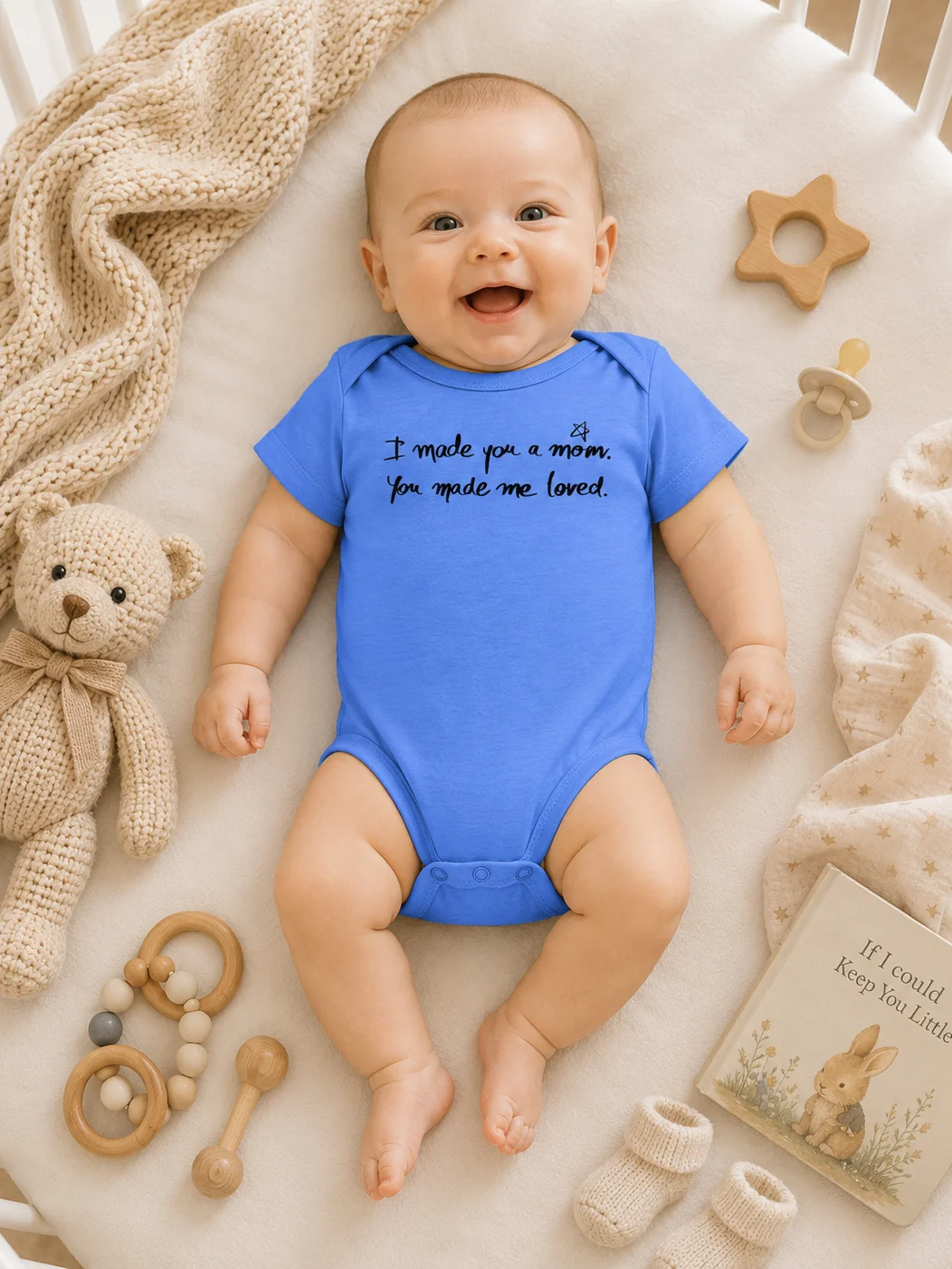 Meaningful Baby Bodysuit Handwritten Quote New Mom Gift Baby Shower Gift First Mother's Day Outfit Sentimental Newborn Onesie product image (2)