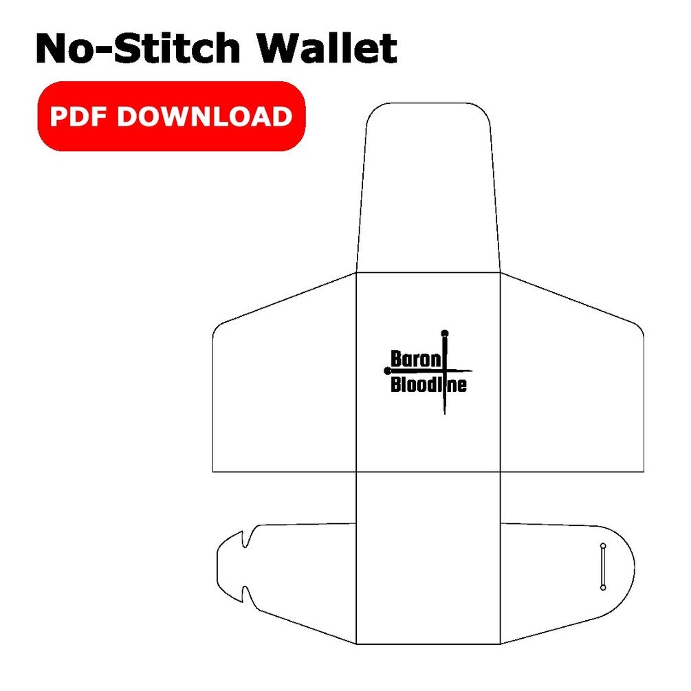 No-Stitch Wallet Minimalist Pattern (PDF Template) product image (1)