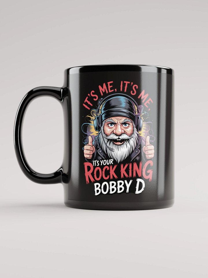 "It’s Me, It’s Me" Rock King Bobby D Gnome Mug – 11 oz Black Glossy product image (1)