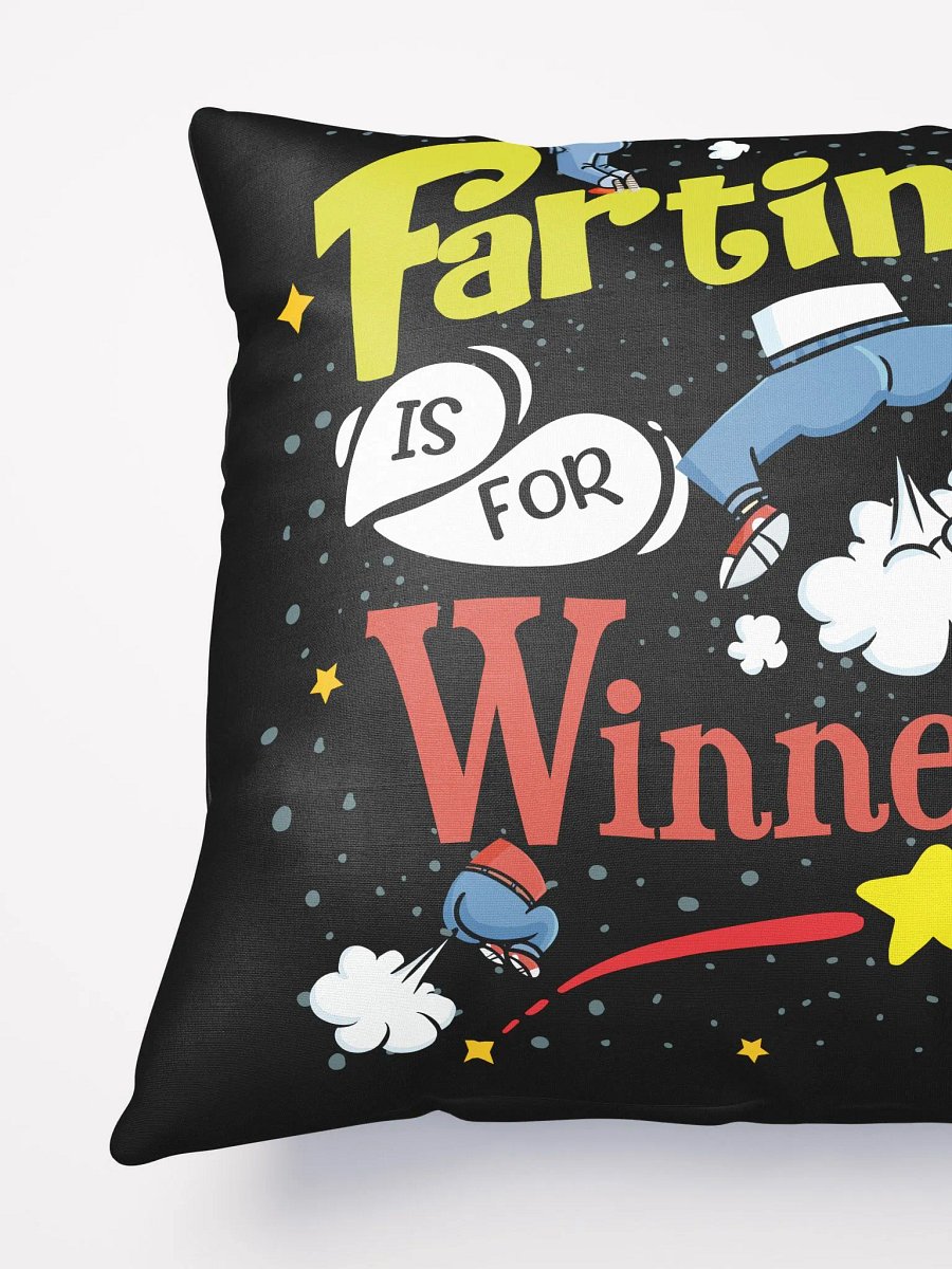Farting is for Winners Indoor Pillow (Black) product image (4)