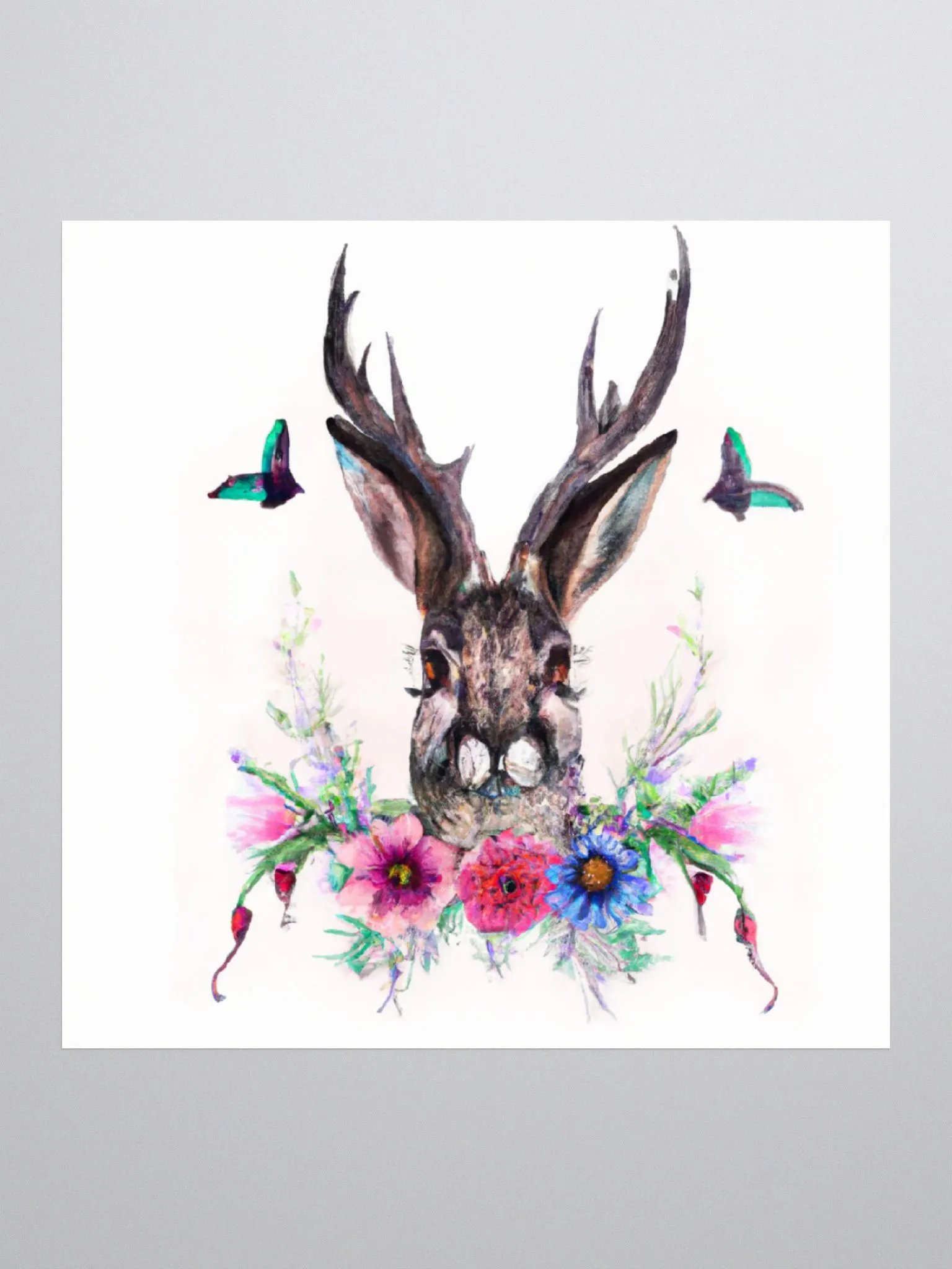 Jackalope Watercolor Sticker product image (1)