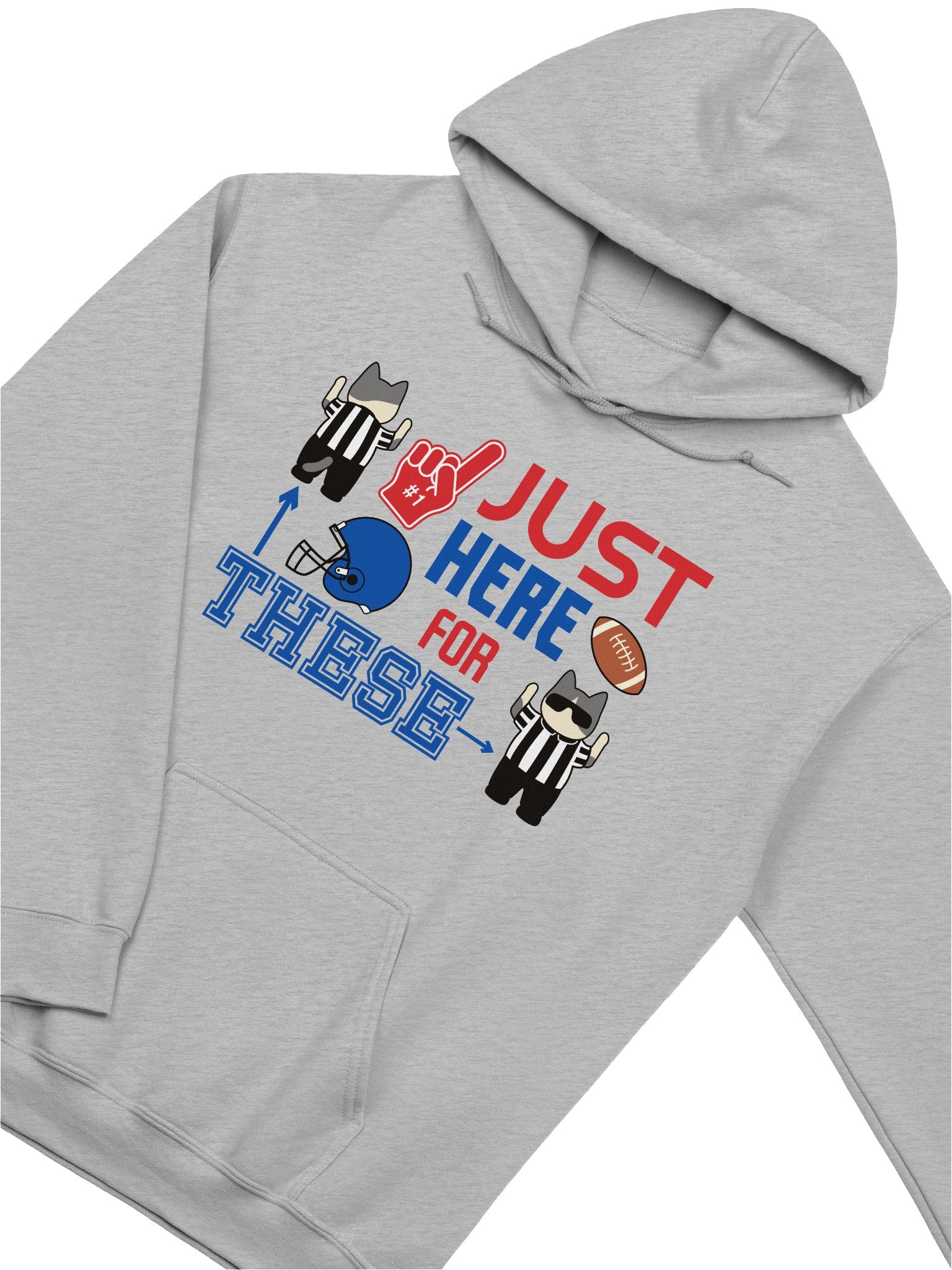 American Football Cat (JUST HERE FOR THESE - touchdown signals) - Unisex Adult Hoodie product image (7)