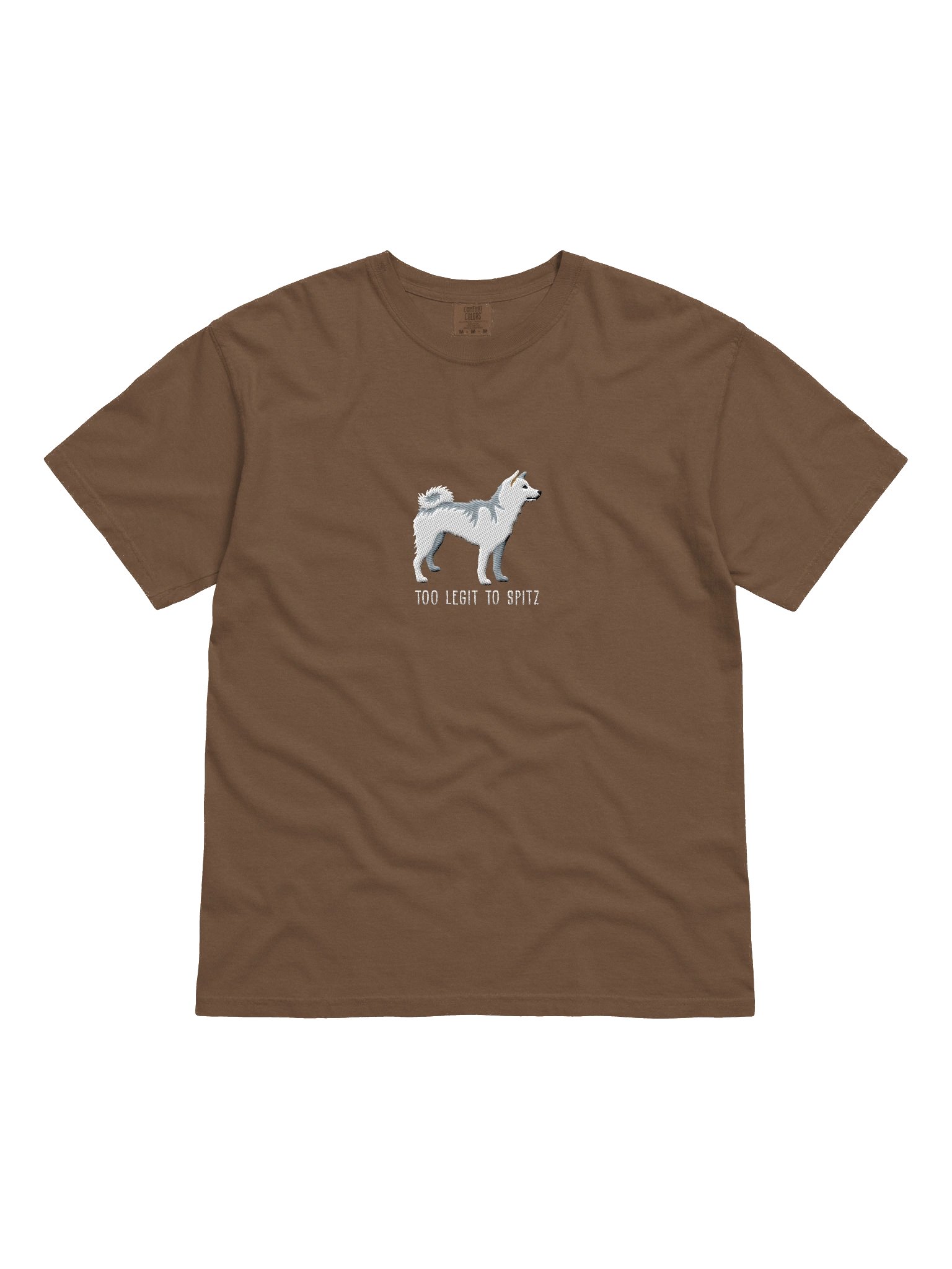 Too Legit to Spitz T-Shirt(Embroidered) of a Shiba Inu(White) product image (4)