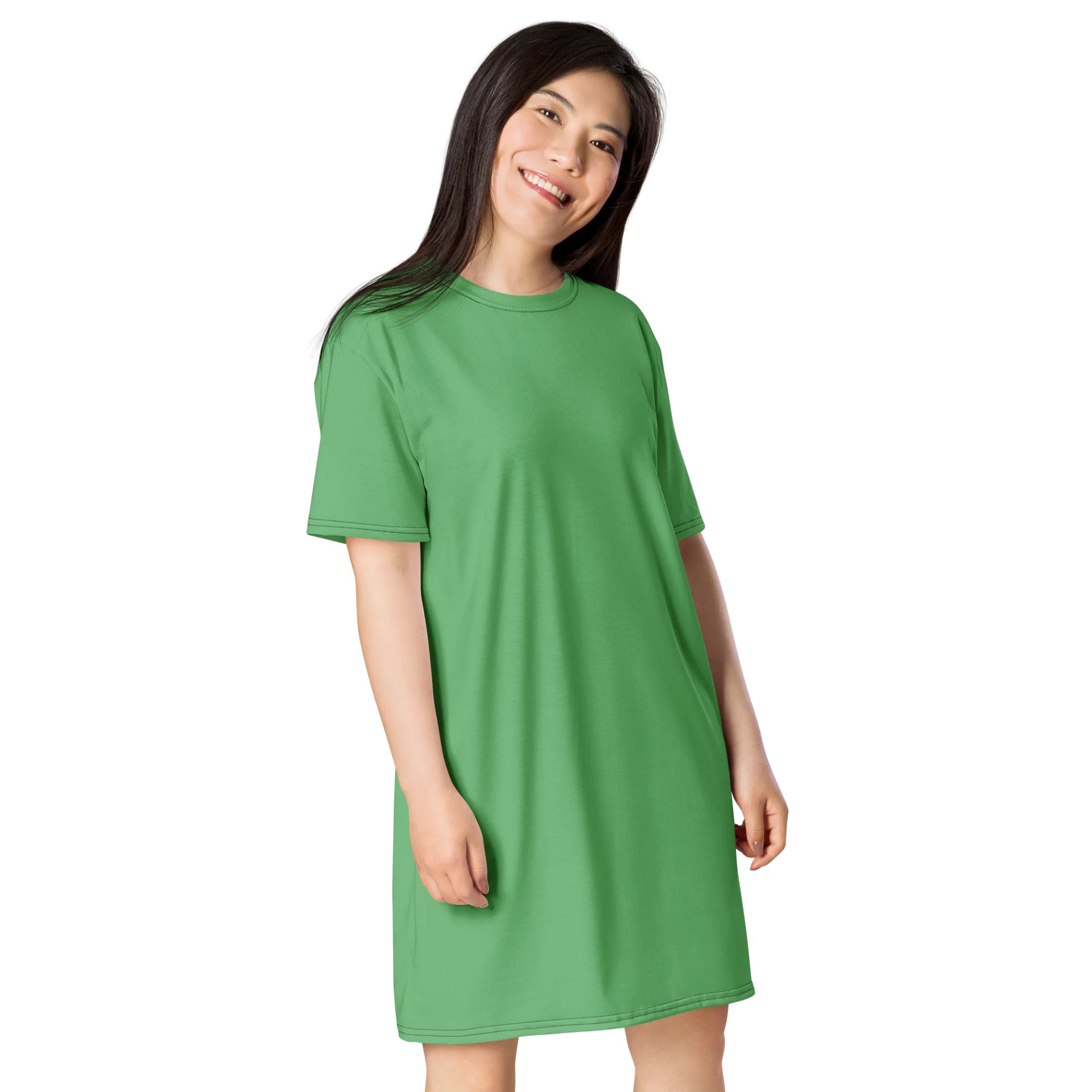 Oversized T-Shirt Dress - Earthy Bay Leaf, Sizes 2XS-6XL product image (4)