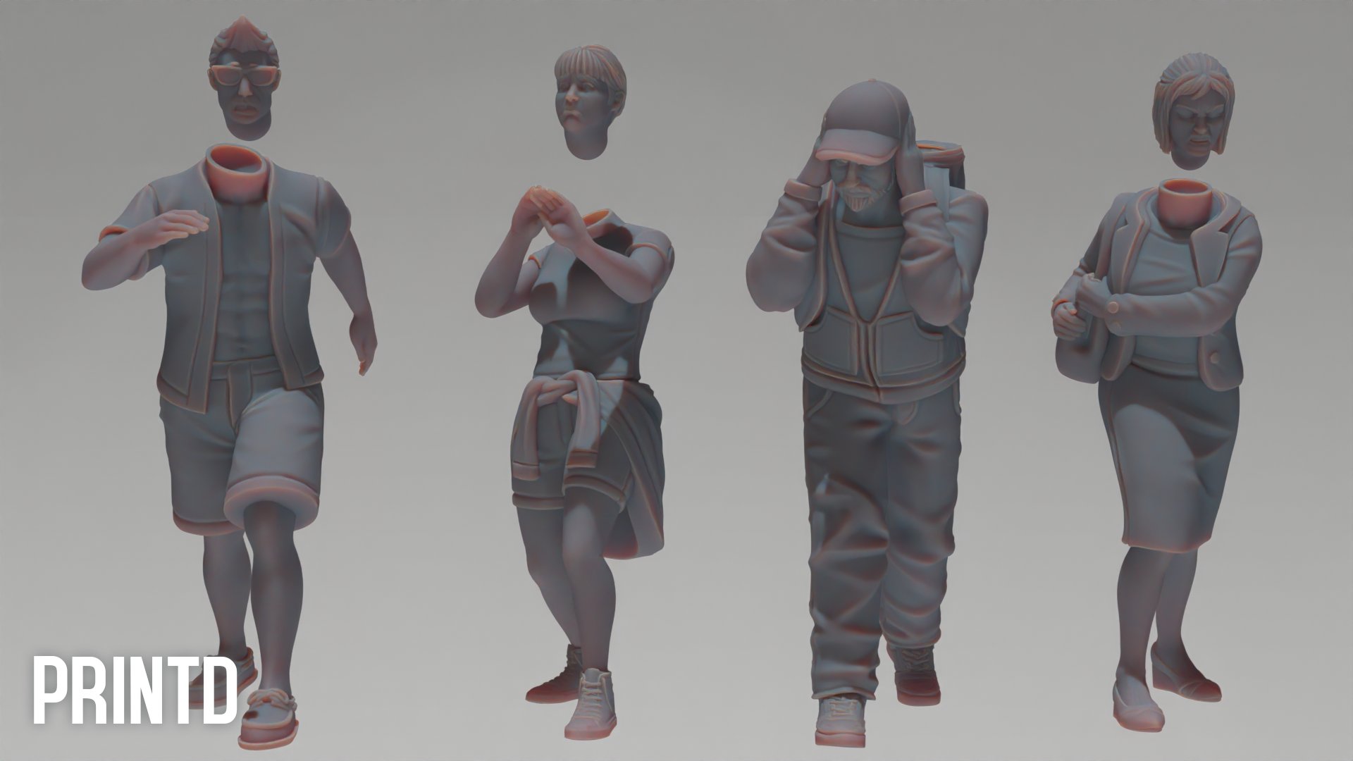 28mm Civilians - Modern Warfare Wargame Hobby Resin Scale Models product image (5)