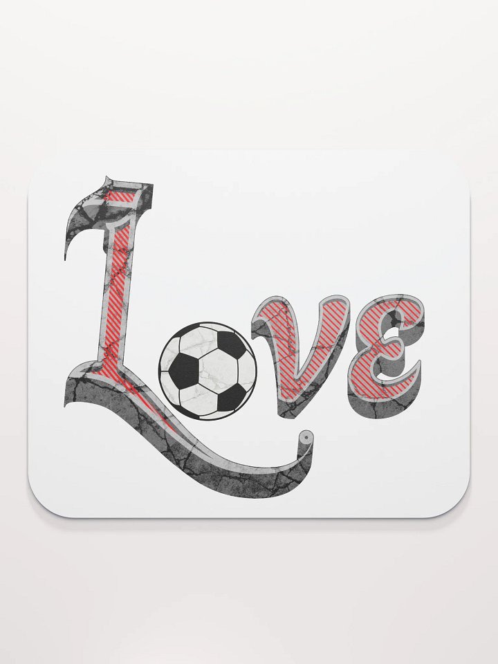 Love Soccer Grunge Mouse Pad product image (1)