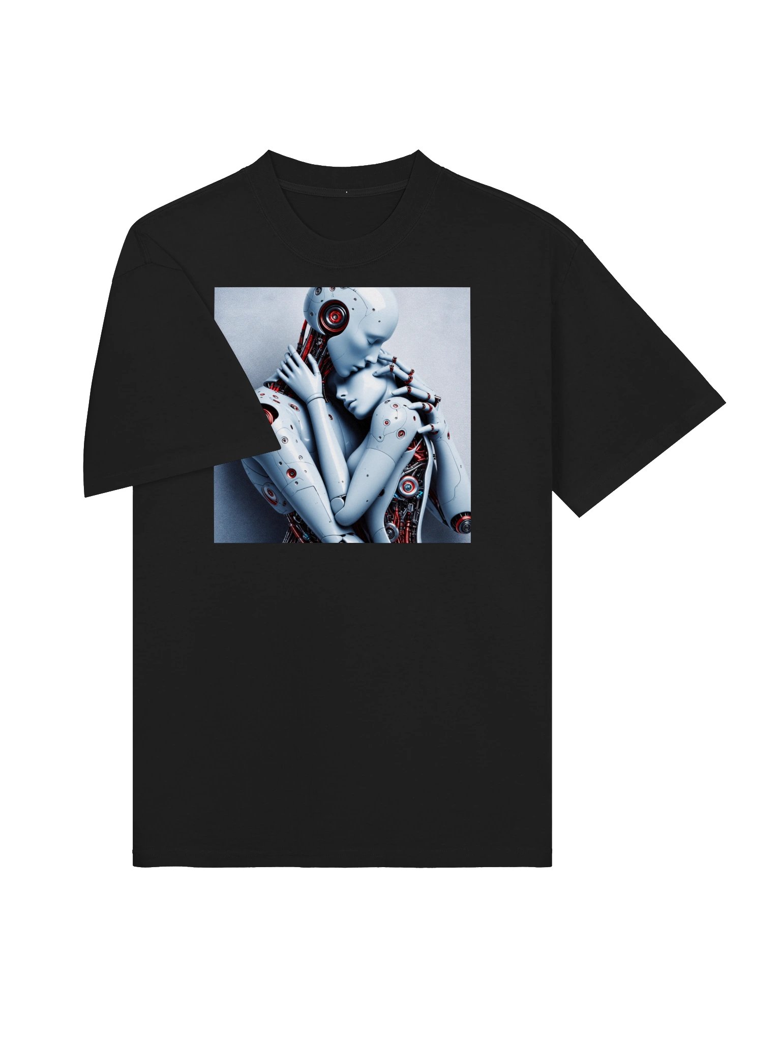 Synthetic Embrace | Neon Noir Cyber Tee product image (3)