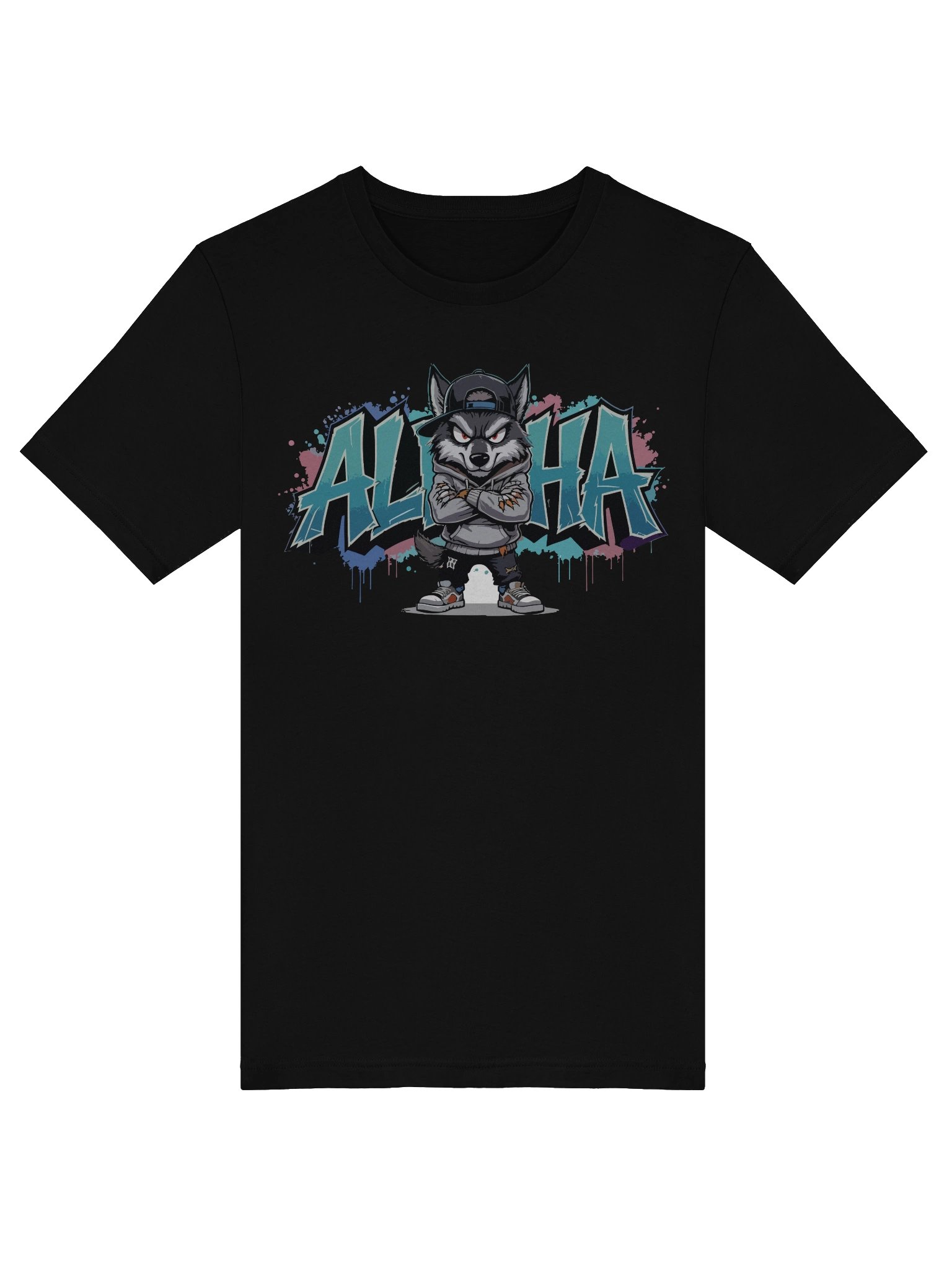 Aloha Wolf Street Style T-Shirt - Unisex T-Shirt – Premium Printed T-Shirt for Everyday Casual & Streetwear product image (5)