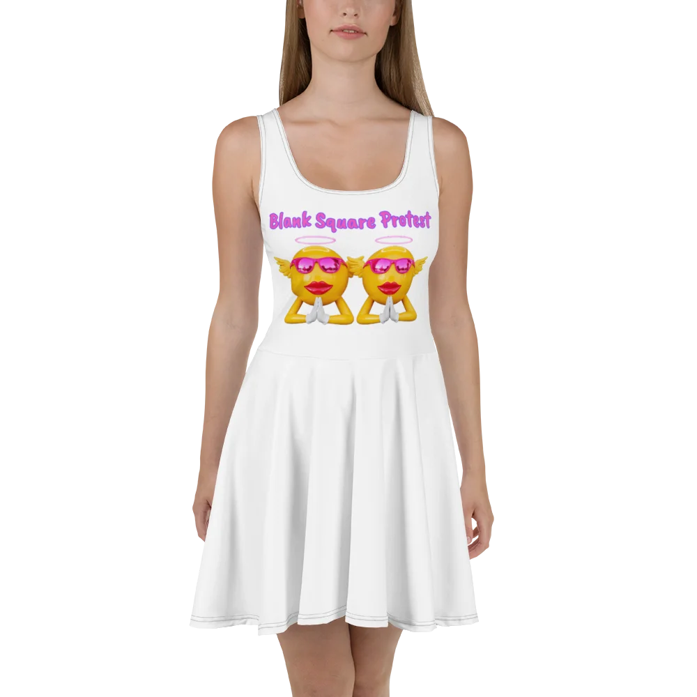 Blank Square Protest Angel Emoji Skater Dress product image (1)