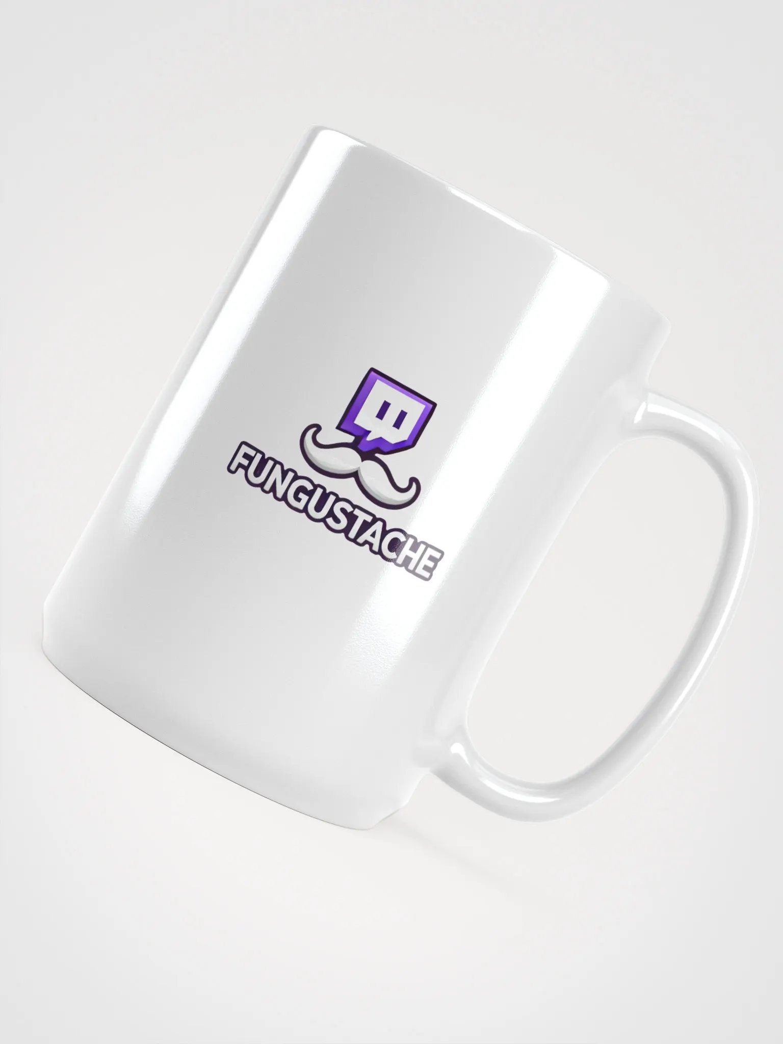 FUNGUSTACHE Icon White Glossy Mug product image (4)