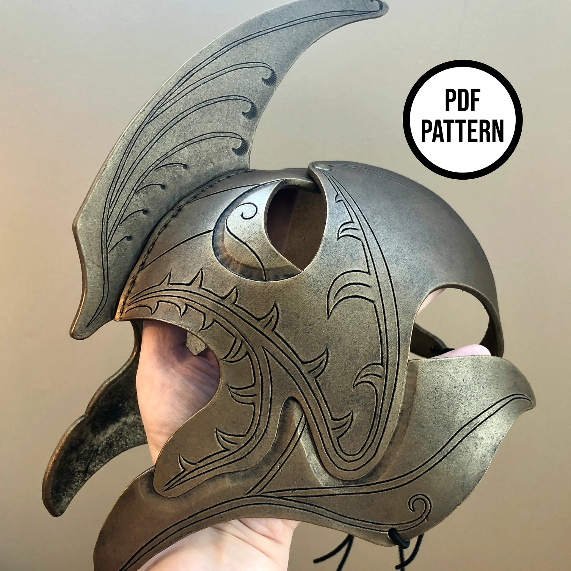 Elven Helm - PDF Pattern for EVA Foam & Leather product image (3)