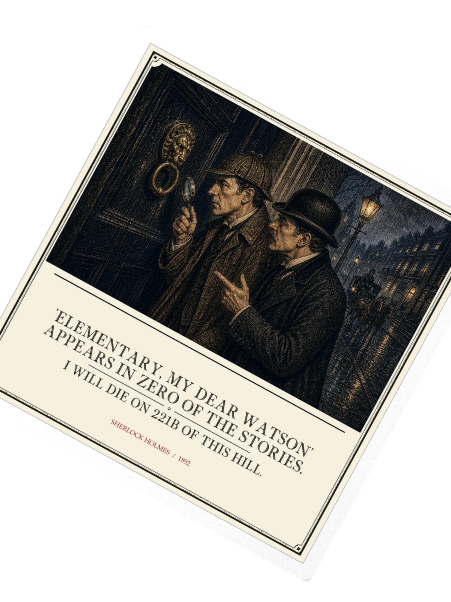 Elementary Dear Watson Appears Zero Stories Will -- The Adventures of Sherlock Holmes Sticker product image (2)