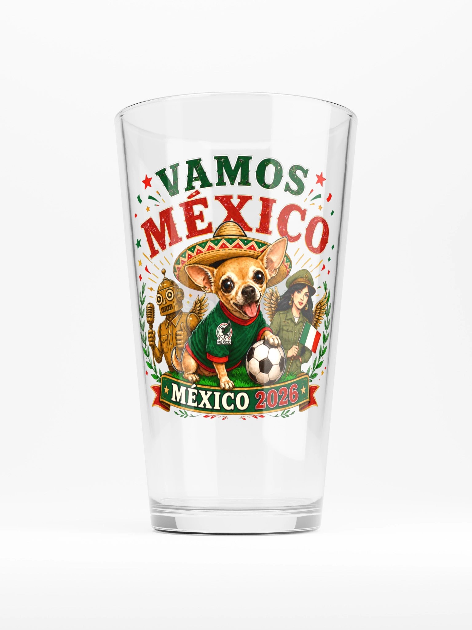 Vamos México 2026 Frank Game Day Pint Glass product image (2)